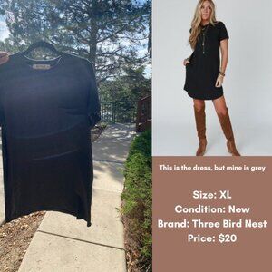 Three Bird Nest Classic Black Mini Dress